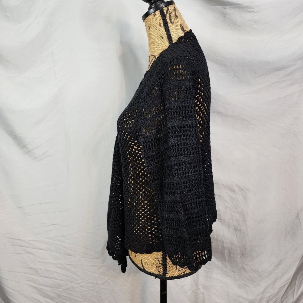 ISABELLA BIRD Size Large Anthropologie Whimsigoth Open Knit Sweater Cardigan - Picture 4 of 13